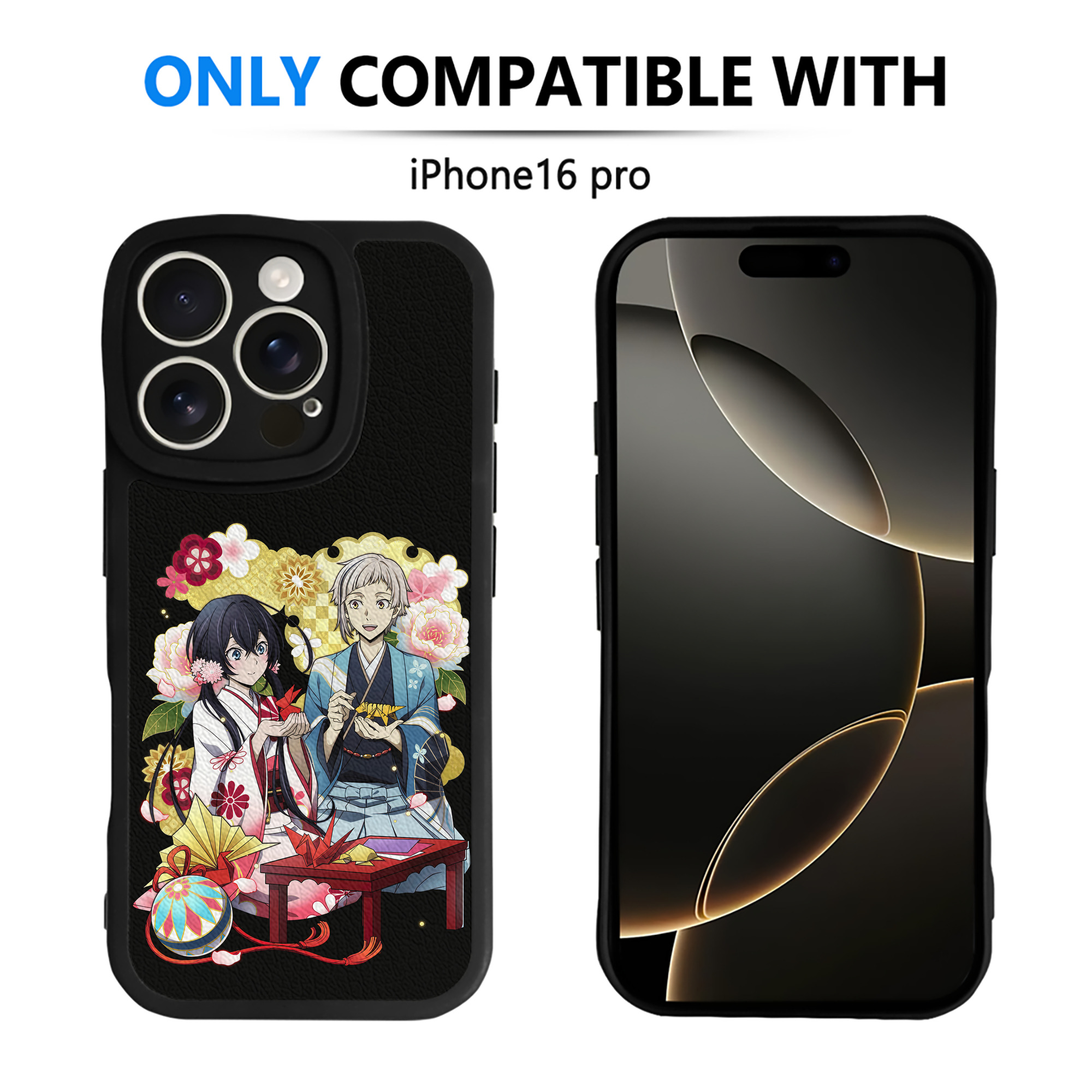 （画像用） 文豪ストレイドッグス Bungo Stray Dogs 【iPhone 16シリーズ対応】シリコンスマホケース（レザー調） 材質：シリコン